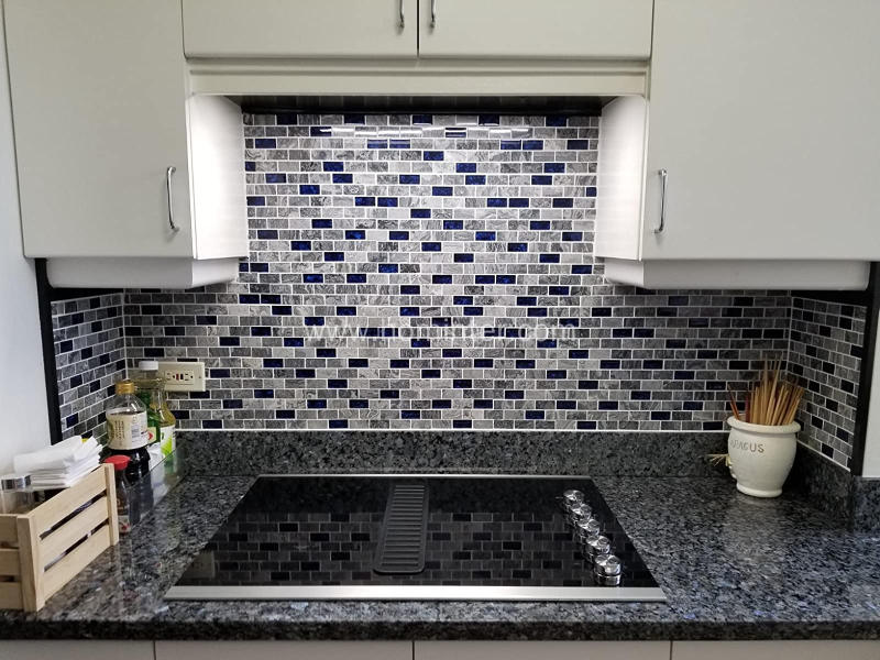 glass stone mosaic kitchen backsplash tile