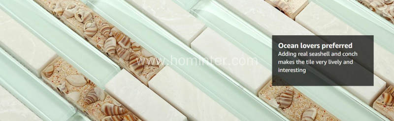 glass stone tile real seashell inside kitchen backsplash