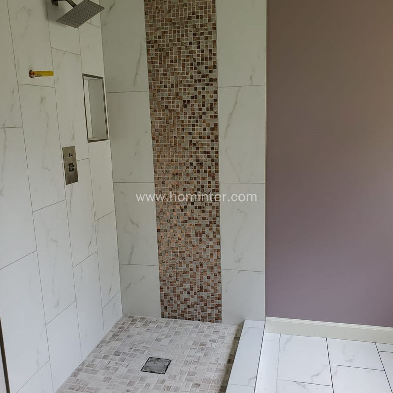 glass stone tile bathroom shower wall decor