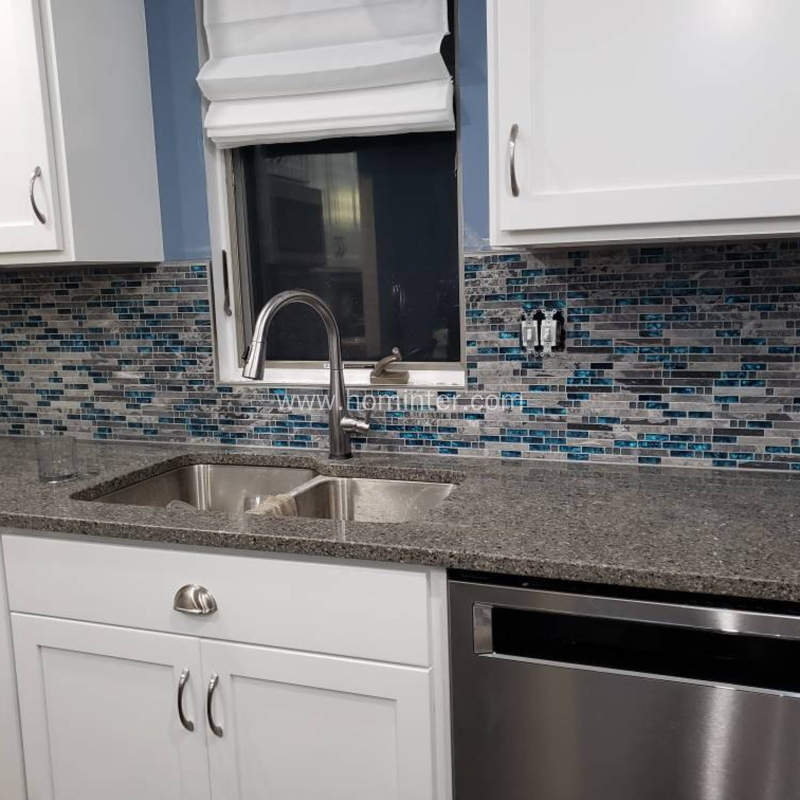 Gray Marble Kitchen Backsplash