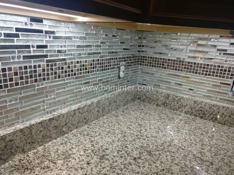 kitchen backsplash bling glass tile