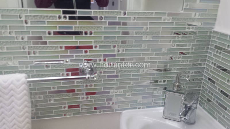 bling glass bathroom shower wall tile