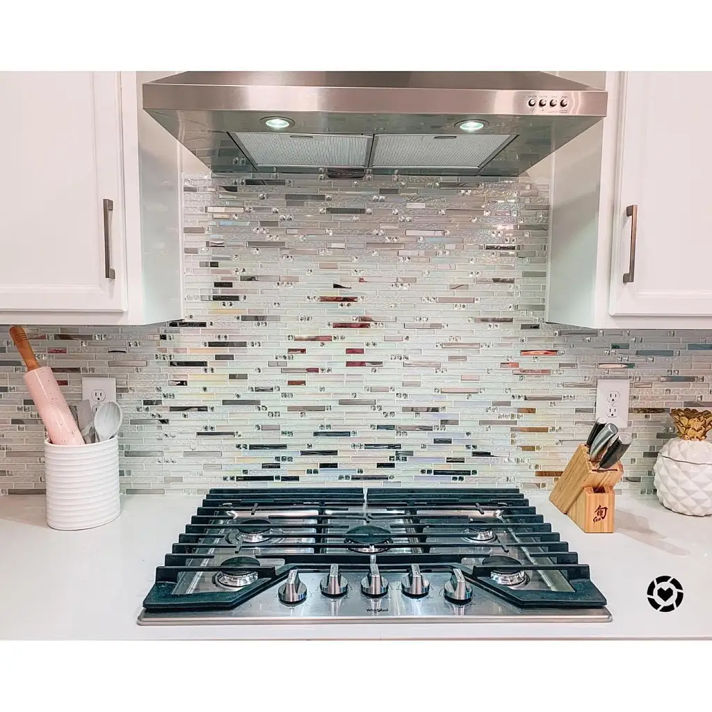 Glass and Metal Mixed Mosaic Tiles - Hominter.com, image size:1024x1024