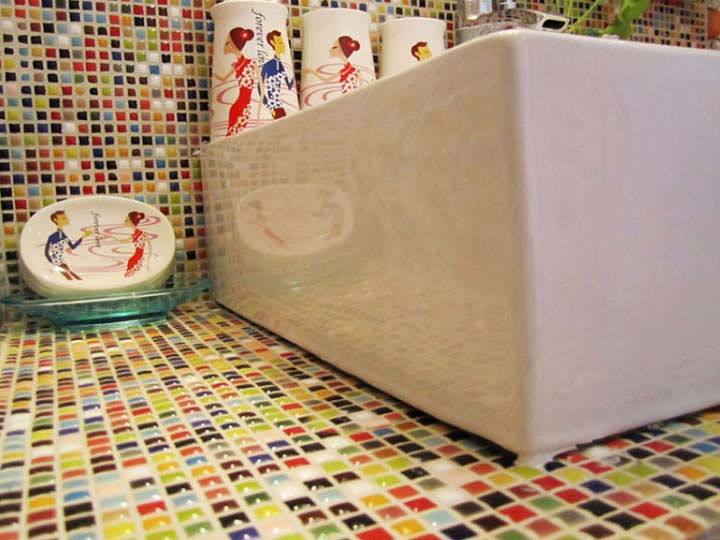 multicolor ceramic mosaic wall and floor tile