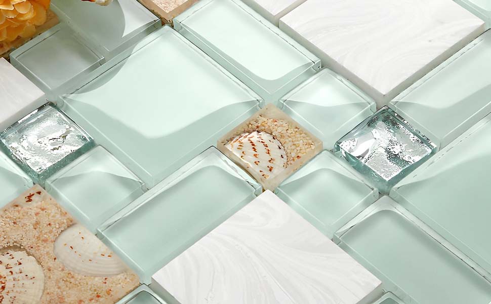 Ocean Style Glass Stone Tiles