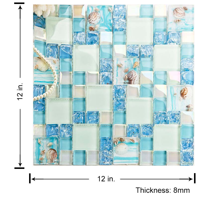 Blue Sky Glass Mosaic Tile