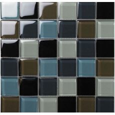 Glossy Glass Tile 2x2 Mosaic Wall & Floor Tiles Kitchen Backsplash