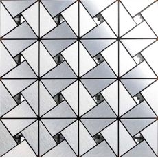 Peel and Stick Tile Backsplash Triangle Silver Adhsive Mosaic Wall Tiles