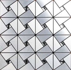 Peel and Stick Tile Backsplash Triangle Silver Adhsive Mosaic Wall Tiles