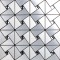 Peel and Stick Tile Backsplash Triangle Silver Adhsive Mosaic Wall Tiles