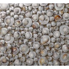 Random Round Glass Mosaic Resin Conch Floor and Wall Tiles 