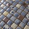 Porcelain Mosaic Squares Blue and White Gold Bathroom Wall Tile