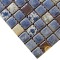 Porcelain Mosaic Squares Blue and White Gold Bathroom Wall Tile