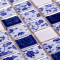 Blue and White Tile Porcelain Mosaic Kitchen Backsplash