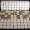 Glazed Porcelain Square Mosaic Blue Begin & Brown Floor and Wall Tile