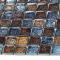 Glass Mosaic Tile Blacksplash Brown Blue Floor and Wall Tiles