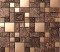 Copper Vintage Style Mosaic Wall Tile Brushed Metal Backsplash
