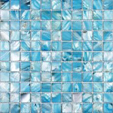 Mother of Pearl Backsplash Stained Turquoise Shell Mosaic Wall Tile