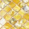 Mother of Pearl Backsplash Tile Stained Gold Shell Mosaic Wall Tiles