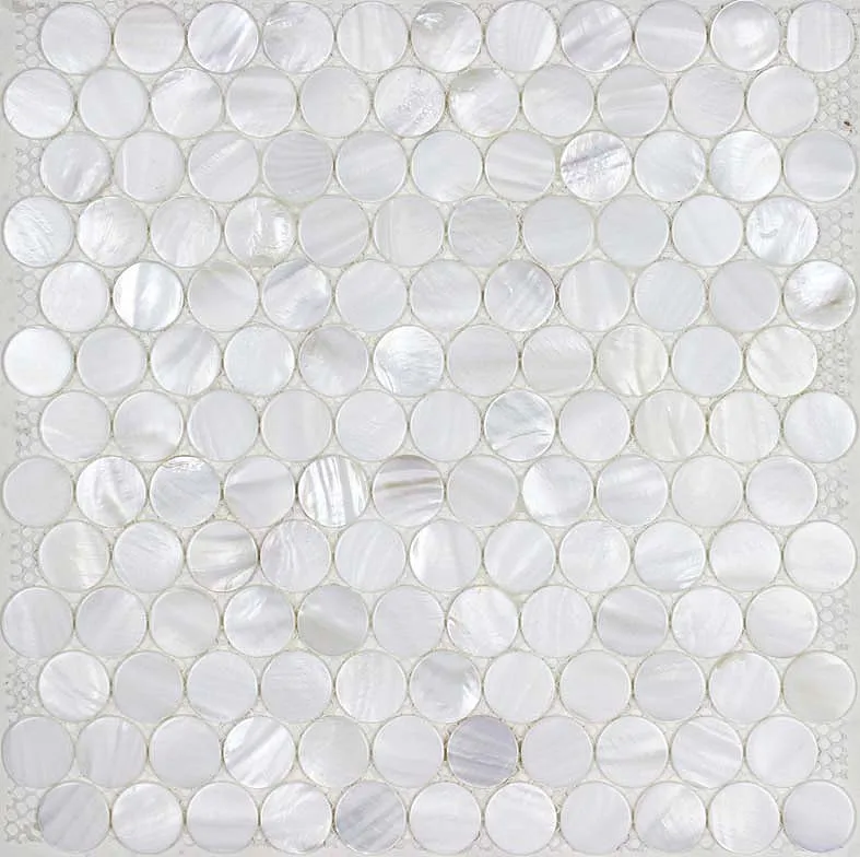 Shell Mosaic Tiles Cheaper Mother of Pearl Tile Backsplash Round Tiles