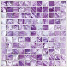 Mother of Pearl Backsplash Stained Purple Shell Mosaic Wall Tile