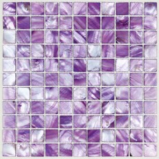 Mother of Pearl Backsplash Stained Purple Shell Mosaic Wall Tile