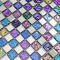 Multicolor Squares Glass Tiles Mosaic Backsplash Bathroom Wall Tile
