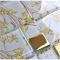 Glossy Glass Tile White Gold Mosaic Backsplash Wall Tiles