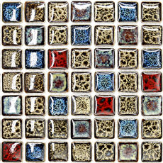 Italian Porcelain Tile Square Ceramic Artistic Mosaic Wall Tiles