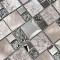 Glass Metal Tile Kitchen Backsplash Brushed Aluminum Mosaic Wall Tiles