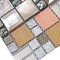 Glass Metal Tile Kitchen Backsplash Brushed Aluminum Mosaic Wall Tiles