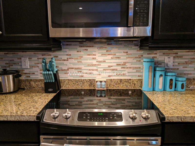 How About White&Tiffany Blue Beachy Backsplash Tile