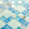 Glass Mosaic with Conch Shell Blue Crackle Backsplash Tile
