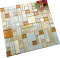 Glass Metal Mosaic Tile Brushed Aluminum Accent Wall Tile