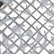 Glass Wall Tile White and Silver Vulcan Pattern Mosaic Decor Tiles
