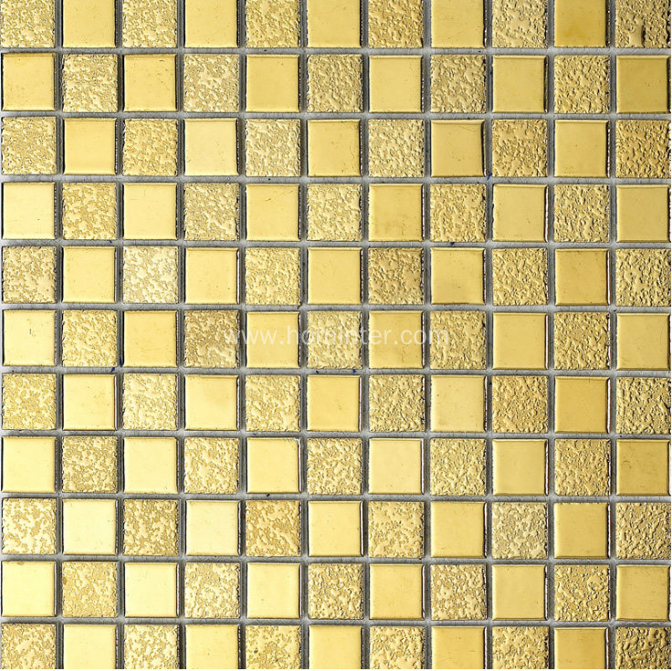 Glass mirror mosaic tile sheets gold mosaic bathroom shower wall