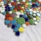 Pebbles Porcelain Glazed Tile Multicolored Heart-shaped Mosaic Floor Tiles