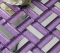 Glass Metal Tile Purple Silver Grid Pattern Mosaic Shower Wall Tiles
