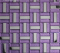 Glass Metal Tile Purple Silver Grid Pattern Mosaic Shower Wall Tiles