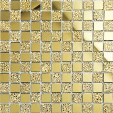 Gold Glass Mosaic Tile Real Mirror Backsplash Wall Tiles