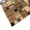Glass Metal Tiles French Pattern Rose Gold Brown Bling Backsplash Tile