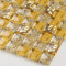 Gold Glass Backsplash Tile Crackle Mosaic Bathroom Wall Tiles