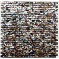 Mother of Pearl Tile Iridescent Seamless Subway Shell Mosaic