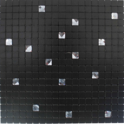 Peel and Stick Backsplash Tile Black Adhesive Mosaic with Rhinestone
