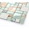 Beach Style Backsplash Tile Lake Green Glass Stone Blend Mosaic