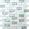Glass Subway Tile 1x2 Iridescent White Backsplash Shower Wall Tiles