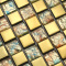 Glass Mosaic Tile Square Gold Melted Crystal Backsplash Tile