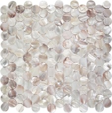 Shell Tiles Kitchen Backsplash Tile Penny Round Mother of Pearl Mosaic Fresh Water Seashell Decor