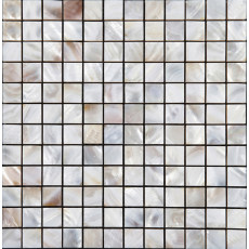 Natural White Mother of Pearl Tile 8mm Thick Square Shell Mosaic