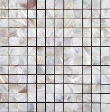 Natural White Mother of Pearl Tile 8mm Thick Square Shell Mosaic